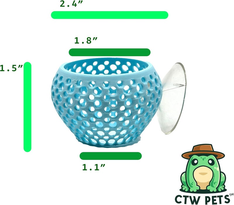 CTWPets Store Betta Bulb Hide | Betta Rest Fish Tank Ornament | Aquarium Cave with Suction Cup for Small Fish Tank, Betta Habitat, Shrimp Hideout, Aquatic Decor (Cotton Candy Blue) - Image 2